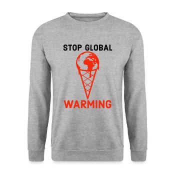 Environmental, Climate Change, Climate Change - Unisex Sweatshirt - salt & pepper - Front - Alina (178cm) & Michal (187cm)