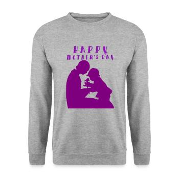 Mother's Day, Mother's Day, Mother's Day, Mother's - Unisex Sweatshirt - salt & pepper - Front - Alina (178cm) & Michal (187cm)