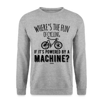 Cycling without battery biker racing bike - Unisex Sweatshirt - salt & pepper - Front - Alina (178cm) & Michal (187cm)