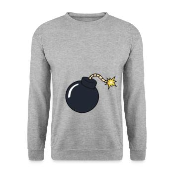 Baby Bomb - Baby Party Pregnancy Announcement - Unisex Sweatshirt - salt & pepper - Front - Alina (178cm) & Michal (187cm)