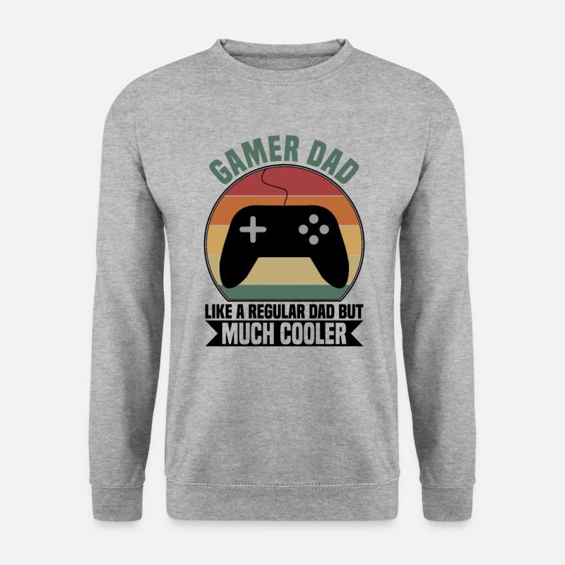 Gamer Dad - Unisex Pullover - Weißgrau meliert