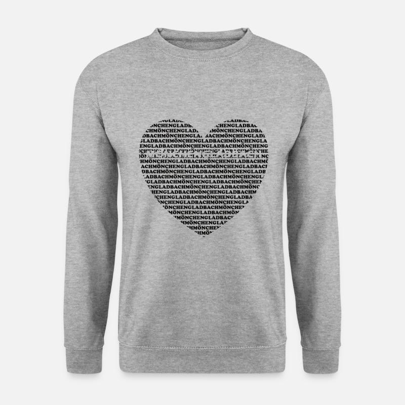 Mönchengladbach Herz - Unisex Pullover - Weißgrau meliert
