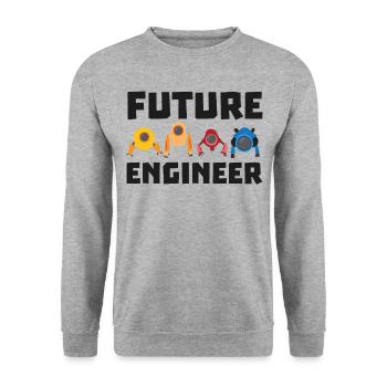 Future Robotics Engineer Kids Robot - Sweat-shirt Unisexe - gris chiné - Devant - Alina (178cm) & Michal (187cm)