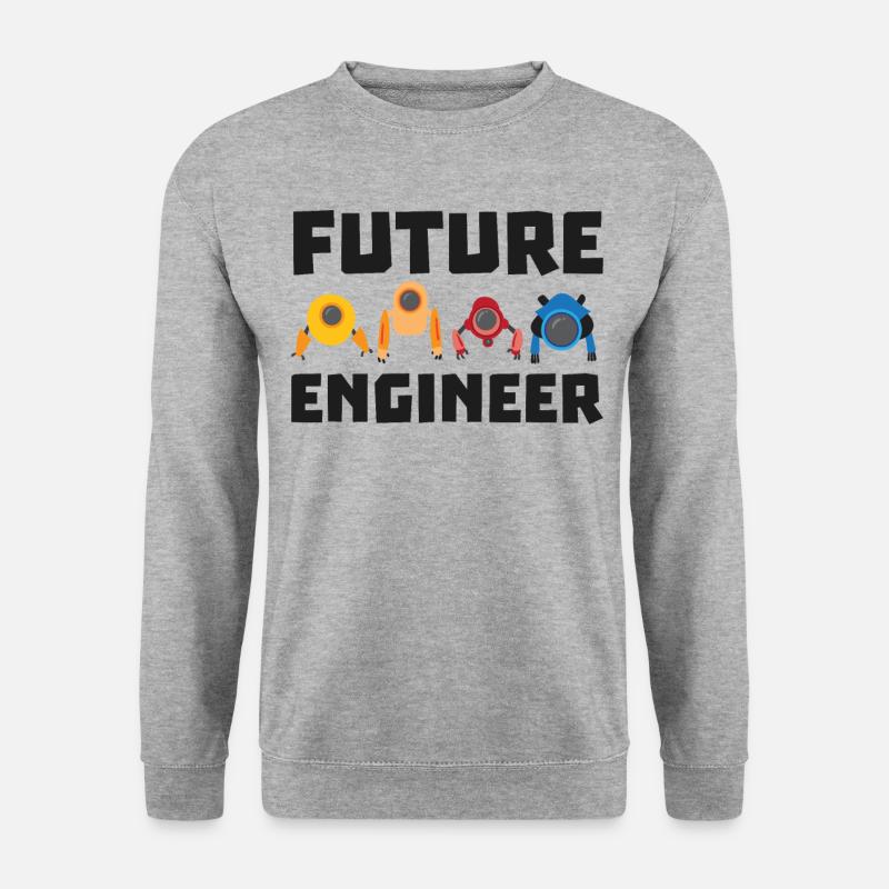 Future Robotics Engineer Kids Robot - Unisex Pullover - Weißgrau meliert