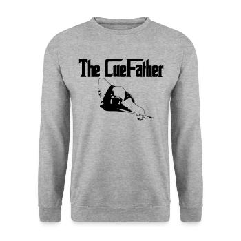 The Cuefather 8 Ball Pool Billiard Player Snooker - Unisex Pullover - Weißgrau meliert - Vorne - Alina (178cm) & Michal (187cm)