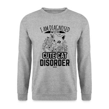 Cat lovers - Unisex Sweatshirt - salt & pepper - Front - Alina (178cm) & Michal (187cm)
