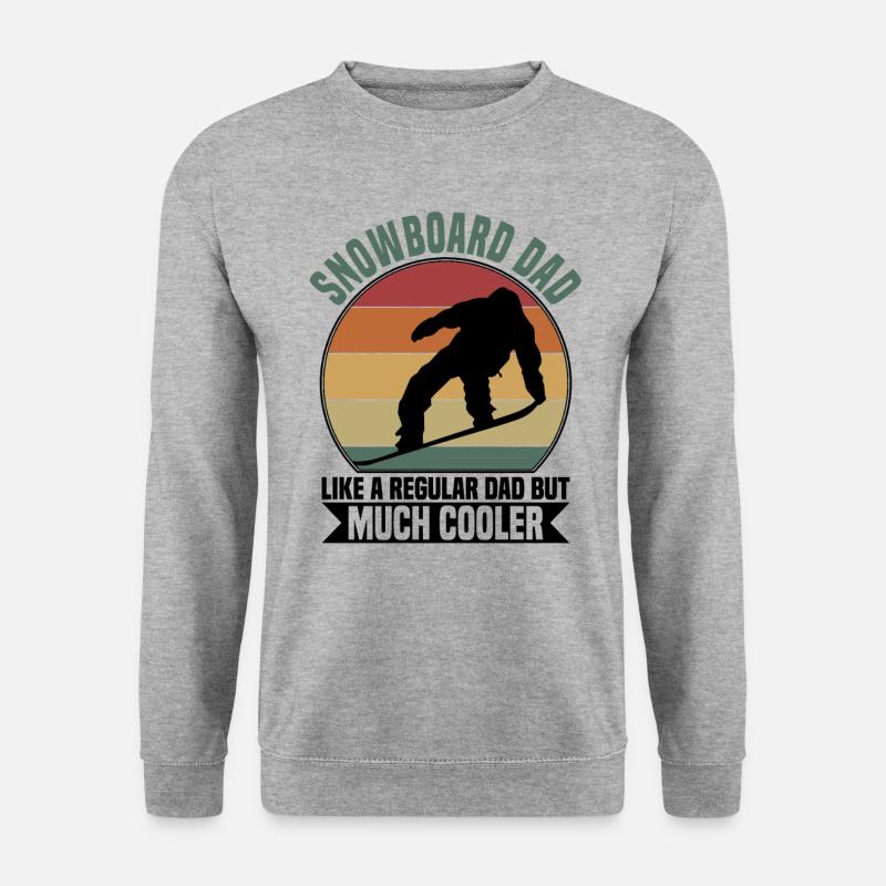 Snowboard dad - Unisex Pullover - Weißgrau meliert