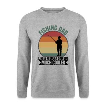 Pêche papa - Sweat-shirt Unisexe - gris chiné - Devant - Alina (178cm) & Michal (187cm)