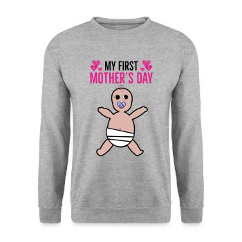 Mother's Day, Mother's Day, Mother's Day, Mother's - Unisex Sweatshirt - salt & pepper - Front - Alina (178cm) & Michal (187cm)