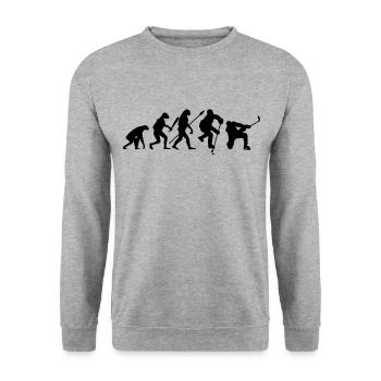 Eishockey Evolution Spieler Ice Hockey Eishockey - Unisex Pullover - Weißgrau meliert - Vorne - Alina (178cm) & Michal (187cm)