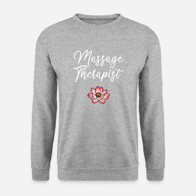 massage therapist, massage therapist - Unisex Pullover - Weißgrau meliert