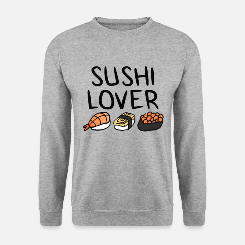 Sushi - Unisex Pullover - Weißgrau meliert