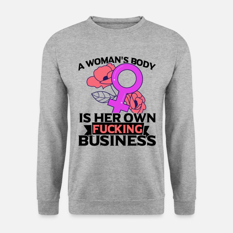 Feministin Feminismus Emanzipation Geschenk - Unisex Pullover - Weißgrau meliert