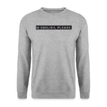 Teacher - In English please - Unisex Sweatshirt - salt & pepper - Front - Alina (178cm) & Michal (187cm)