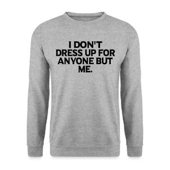 Feminist Feminism Emancipation Gift - Unisex Sweatshirt - salt & pepper - Front - Alina (178cm) & Michal (187cm)