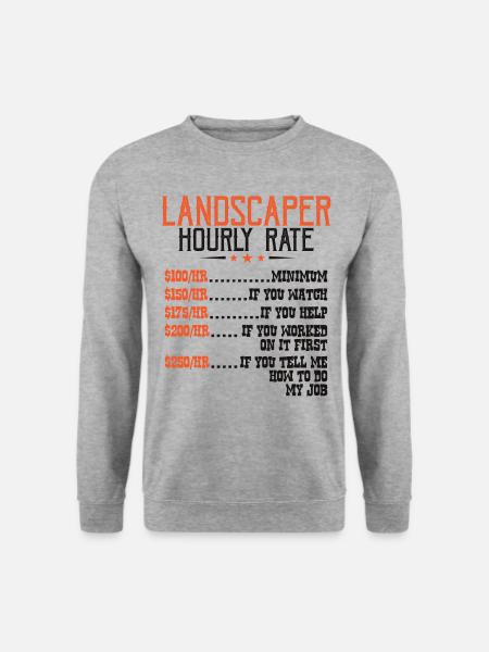 Garten Gärtnerei Gärtner Landschaftsgärtner - Unisex Pullover - Weißgrau meliert