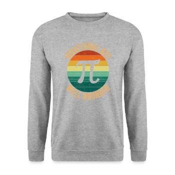 irrational but well rounded, Math Teachers Pi Day - Sweat-shirt Unisexe - gris chiné - Devant - Alina (178cm) & Michal (187cm)