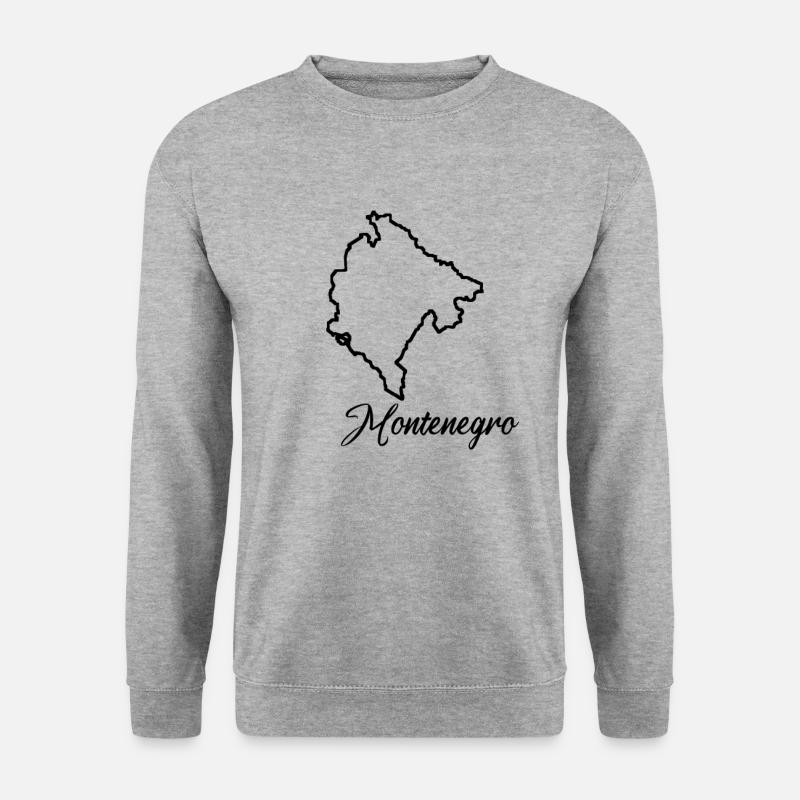 Lustiger Montenegro Spruch für Montenegriner! - Unisex Pullover - Weißgrau meliert