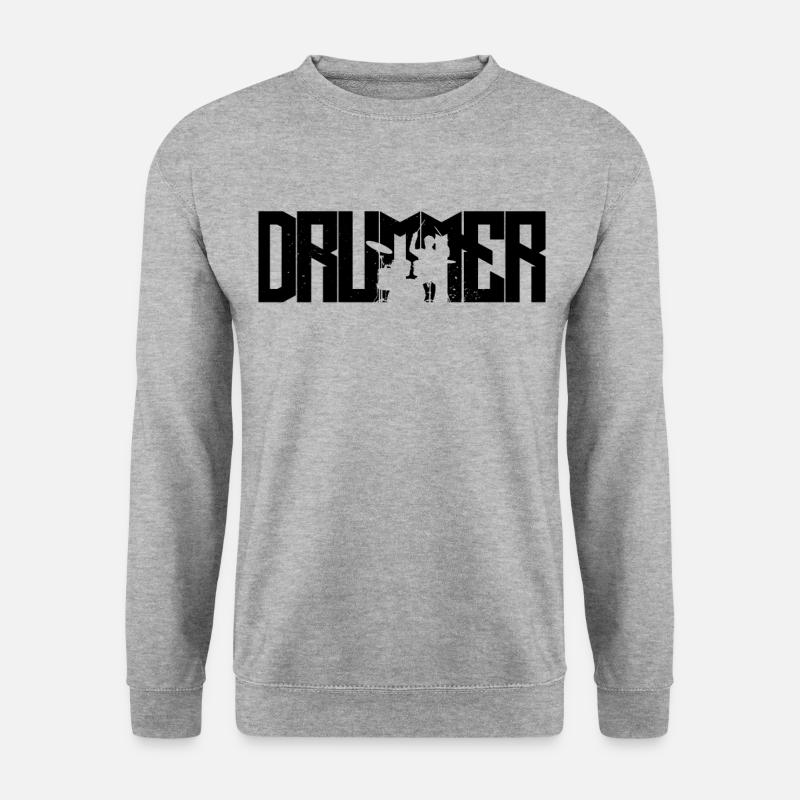 drums negative drummer drummer drums - Unisex Sweatshirt - salt & pepper