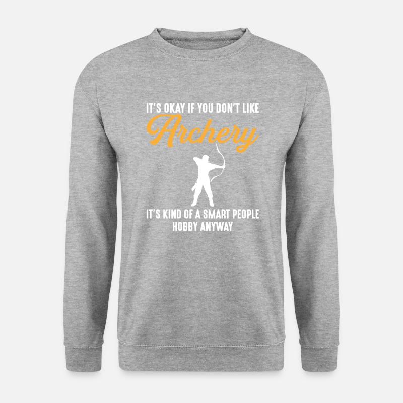archery smart people, archery - Unisex Pullover - Weißgrau meliert