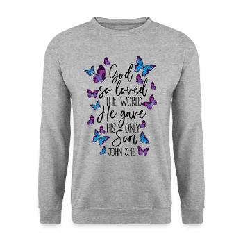 Religion biblique chrétienne - Sweat-shirt Unisexe - gris chiné - Devant - Alina (178cm) & Michal (187cm)