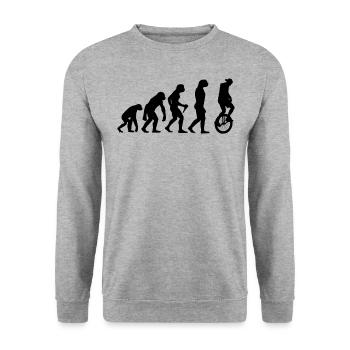 Développement Unicycle pilote Evolution monocycle - Sweat-shirt Unisexe - gris chiné - Devant - Alina (178cm) & Michal (187cm)
