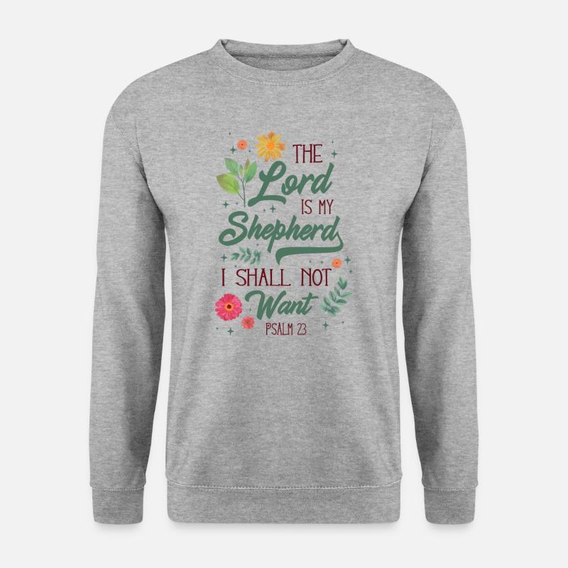Christlicher Bibelvers Religion - Unisex Pullover - Weißgrau meliert