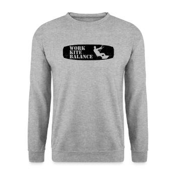 Kitesurfer Kite Work Balance Kitesurf Kitesurf - Sweat-shirt Unisexe - gris chiné - Devant - Alina (178cm) & Michal (187cm)