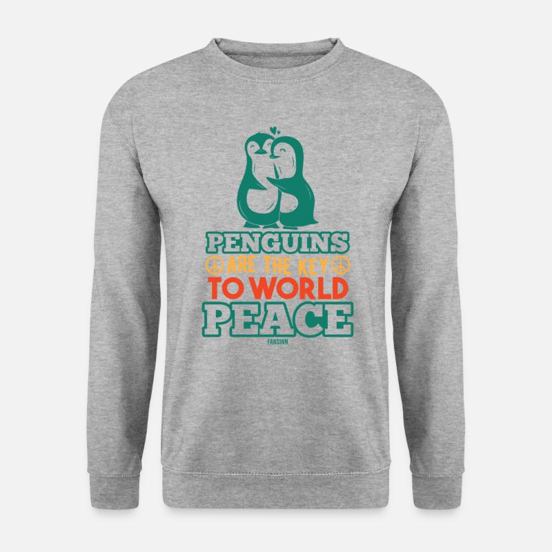 Penguins World Peace - Unisex Sweatshirt - salt & pepper