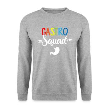 gastro squad, medical nurse gastroenterology - Unisex Sweatshirt - salt & pepper - Front - Alina (178cm) & Michal (187cm)
