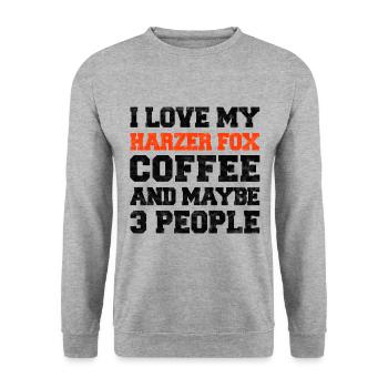 I love my Harzer Fuchs herding dog saying - Unisex Sweatshirt - salt & pepper - Front - Alina (178cm) & Michal (187cm)