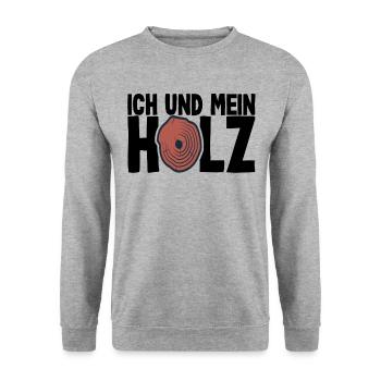 Handwerker Holzfäller Forstwirt Forstarbeiter - Unisex Pullover - Weißgrau meliert - Vorne - Alina (178cm) & Michal (187cm)