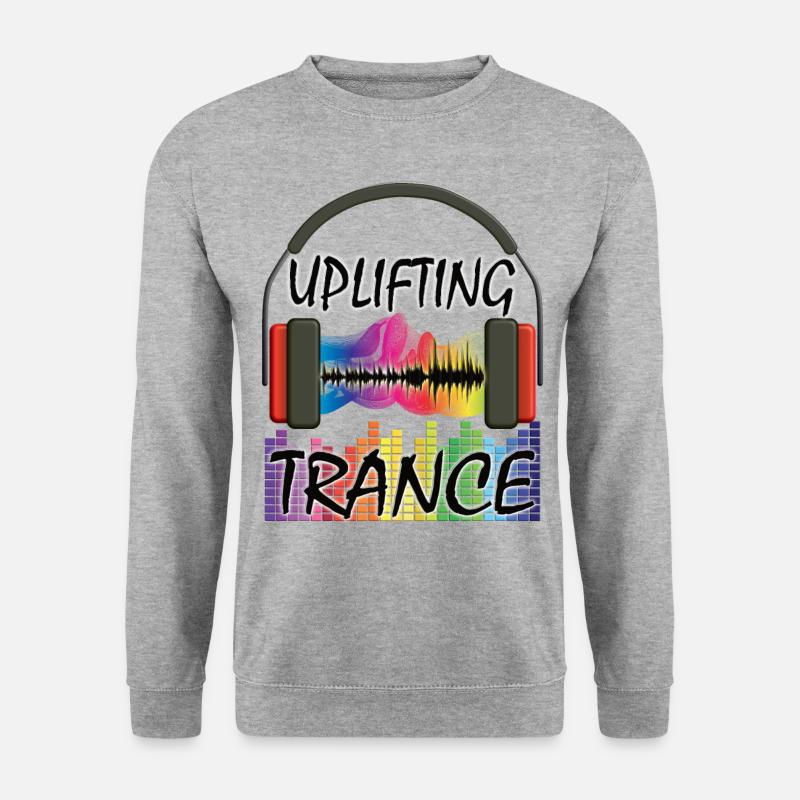 Uplifting Trance bunt - musik - Unisex Pullover - Weißgrau meliert