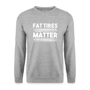 Fat tires matter, drag racer - Unisex Pullover - Weißgrau meliert - Vorne - Alina (178cm) & Michal (187cm)