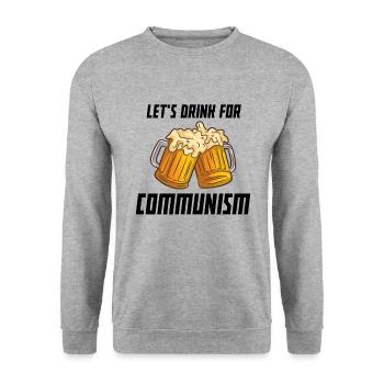 Funny socialist saying about socialism! - Unisex Sweatshirt - salt & pepper - Front - Alina (178cm) & Michal (187cm)