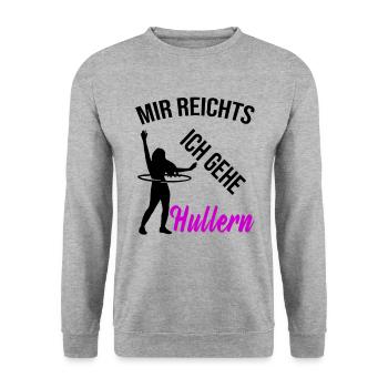 Hula Hullern Hoop Dance Geschenk - Unisex Pullover - Weißgrau meliert - Vorne - Alina (178cm) & Michal (187cm)