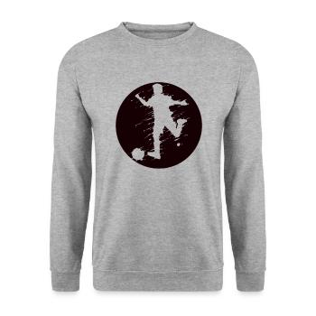 Drôle de soccer pour les joueurs de foot ! - Sweat-shirt Unisexe - gris chiné - Devant - Alina (178cm) & Michal (187cm)