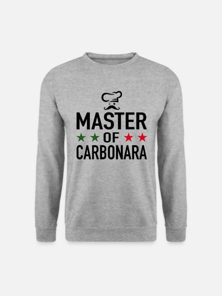 Spaghetti Carbonara Chefkoch Master Of Carbonara - Unisex Pullover - Weißgrau meliert