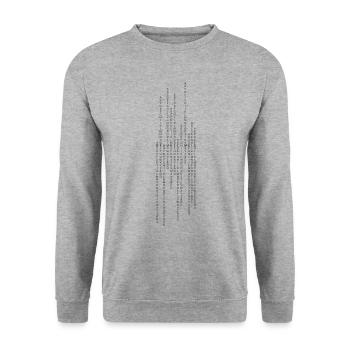 Braunschweig vertikal - Unisex Pullover - Weißgrau meliert - Vorne - Alina (178cm) & Michal (187cm)