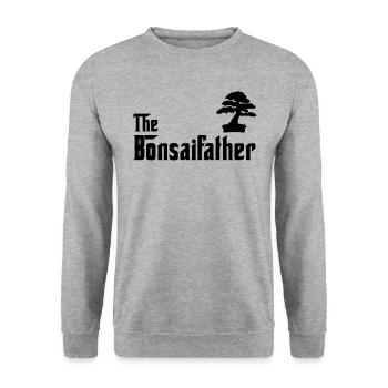 The Bonsaifather Plant Japanese Garden Buddhist - Unisex Sweatshirt - salt & pepper - Front - Alina (178cm) & Michal (187cm)