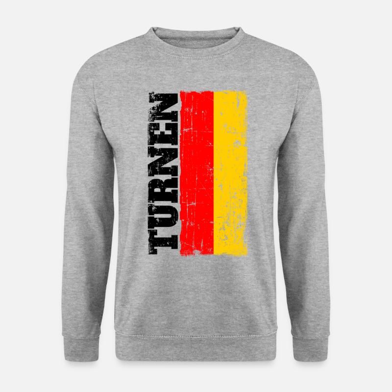 Turnen Turner Drapeau drapeau Allemagne - Sweat-shirt Unisexe - gris chiné
