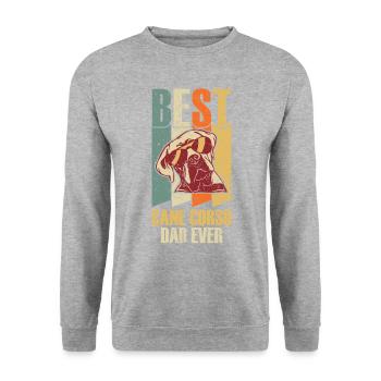 Bester Cane Corso Papa Aller Zeiten Italienischer - Unisex Pullover - Weißgrau meliert - Vorne - Alina (178cm) & Michal (187cm)