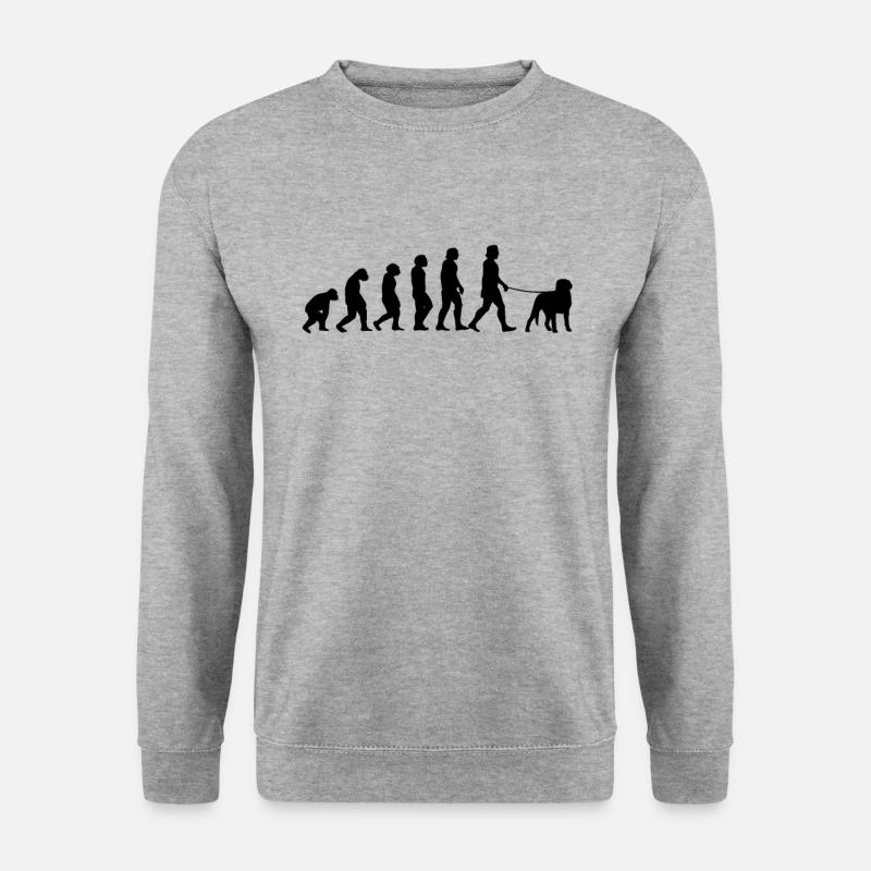 Schweizer Sennenhund Evolution Bauernhund Geschenk - Unisex Pullover - Weißgrau meliert