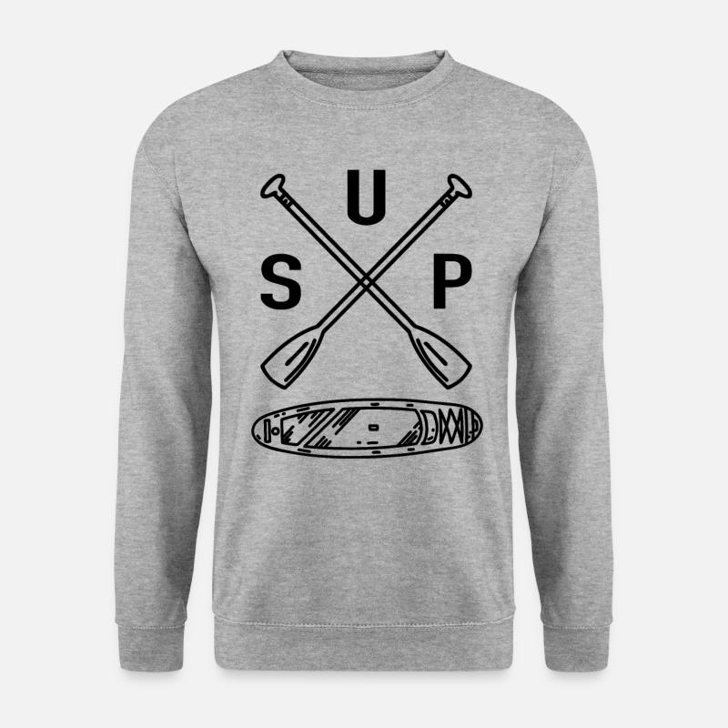 Stand Up Paddle Board - SUP Board SUP Paddel - Unisex Pullover - Weißgrau meliert