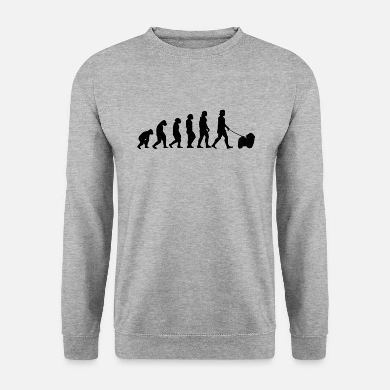 Havanese Evolution Domestic Dog Gift - Unisex Sweatshirt - salt & pepper