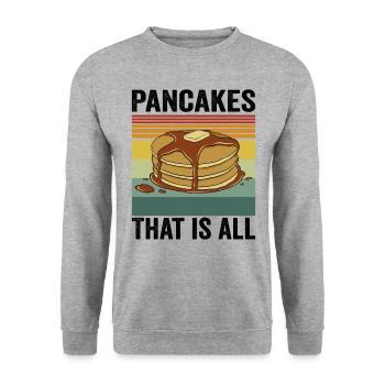 Pancakes That Is All Pancakes Amants - Sweat-shirt Unisexe - gris chiné - Devant - Alina (178cm) & Michal (187cm)