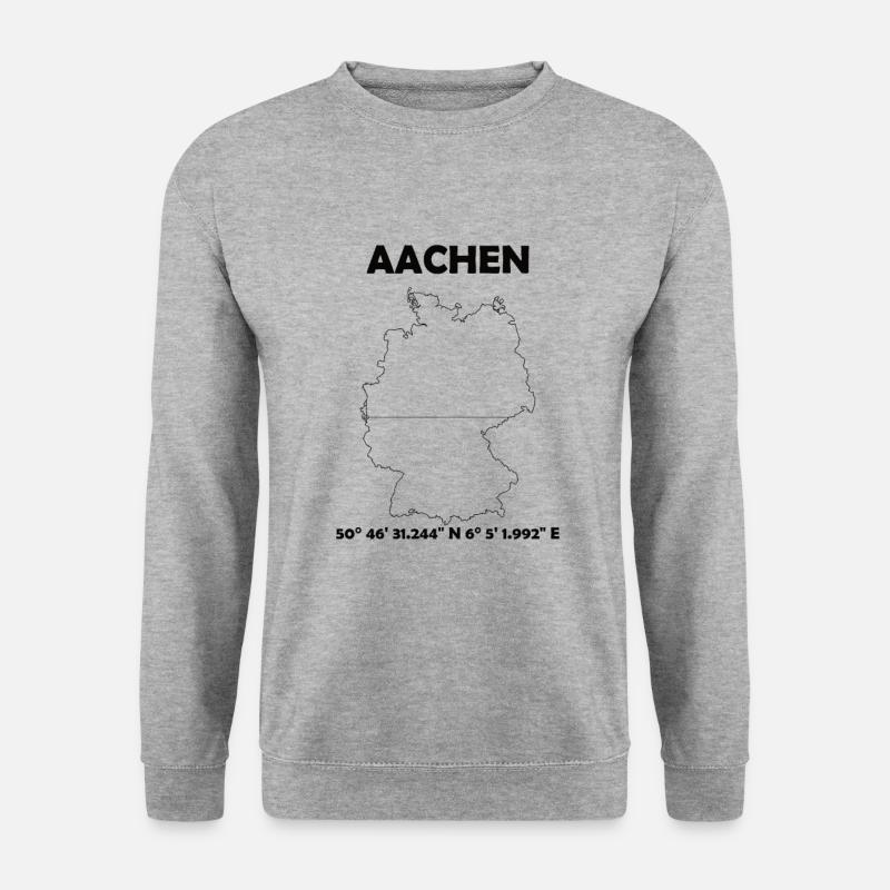 Aachen Map - Unisex Sweatshirt - salt & pepper