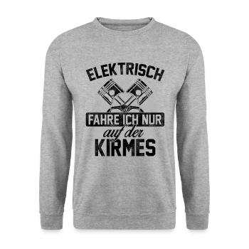 Handwerker Schrauber Mechaniker Elektrisch Nur Auf - Unisex Pullover - Weißgrau meliert - Vorne - Alina (178cm) & Michal (187cm)