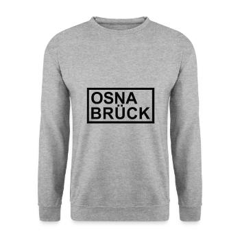Osnabrück Box - Sweat-shirt Unisexe - gris chiné - Devant - Alina (178cm) & Michal (187cm)