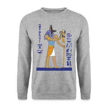 Anubis - Unisex Sweatshirt - salt & pepper - Front - Alina (178cm) & Michal (187cm)
